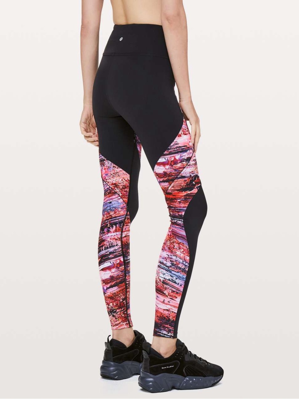 Lululemon Sweat & Repeat Tight *28" Black / Dahliascape Multi